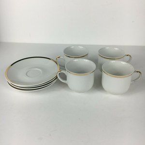 Set Of 4 Cups And Saucers Southington by Baum Fine China Jasmine in Box